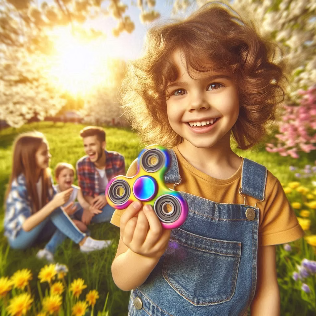 Criança rodando um spinner