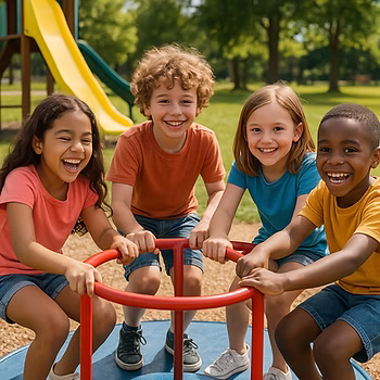 Crianças brincando no parque